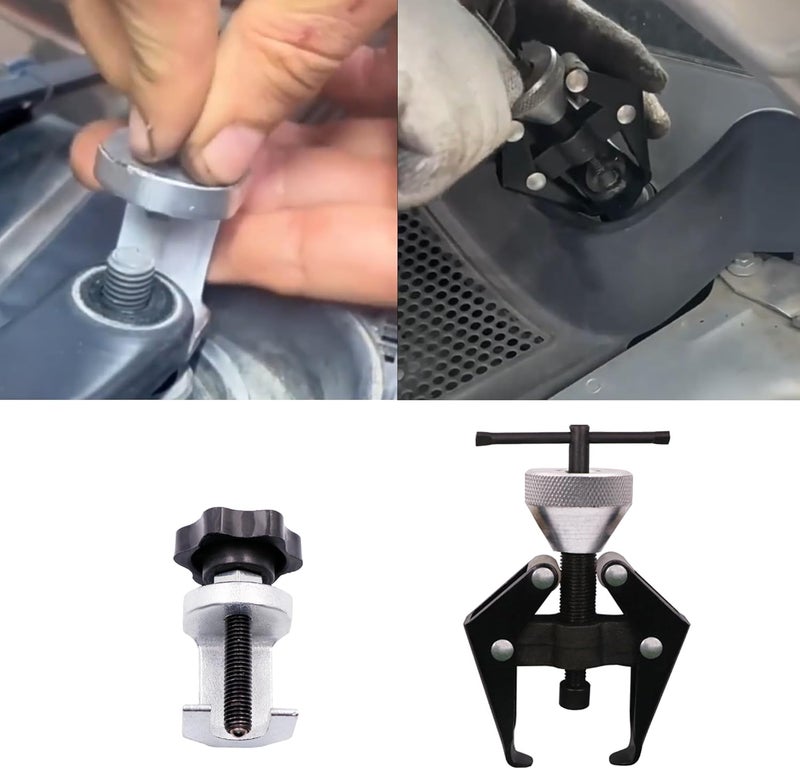 Tioollev Battery Terminal and Wiper Arm Puller Tools,Heavy Duty Wiper Arm Puller/Battery Terminal Puller,Universal Car Accessories Carbon Steel Small Bearing Puller for Car Accessories (Black) - Image 2